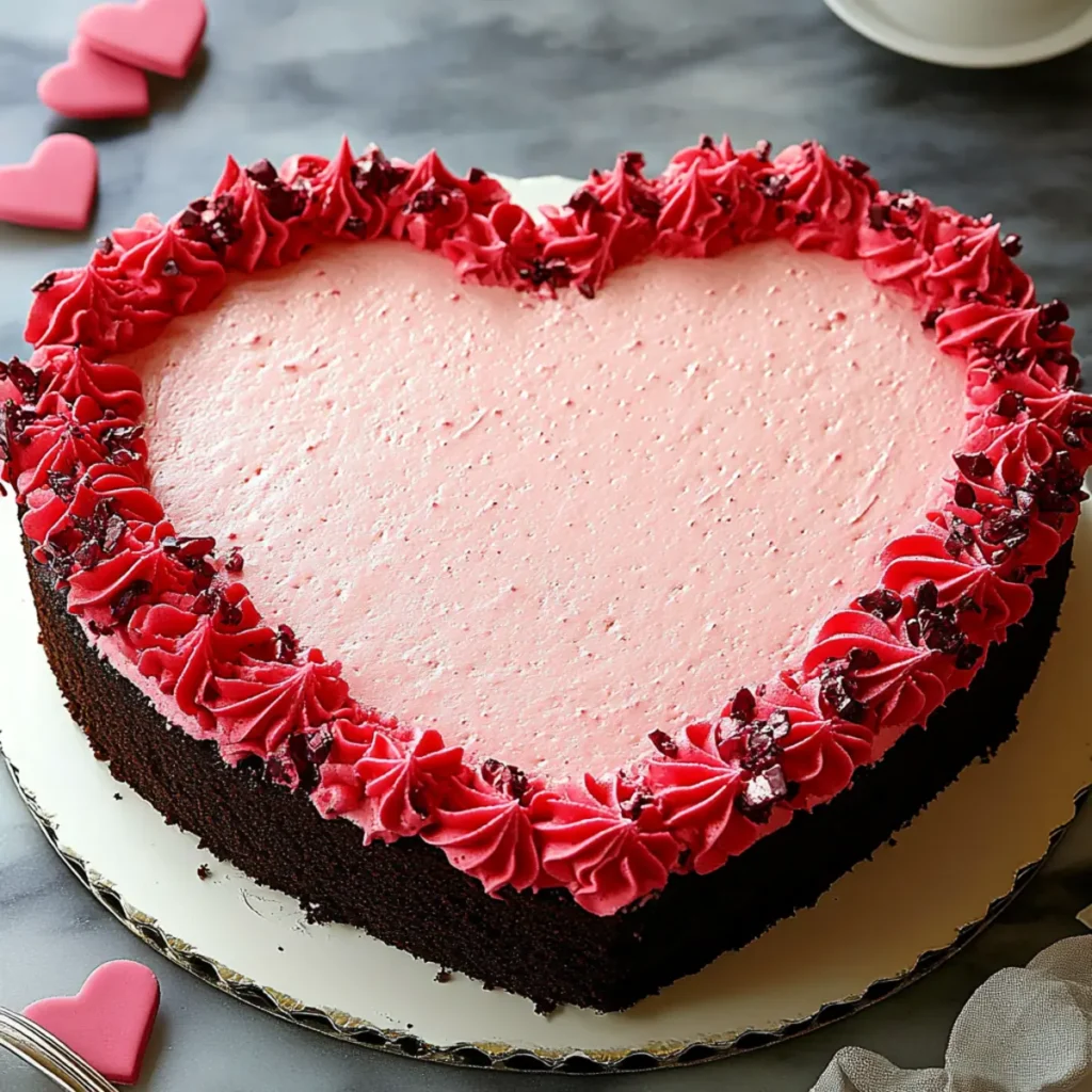 Valentine's Heart-Shaped Cake