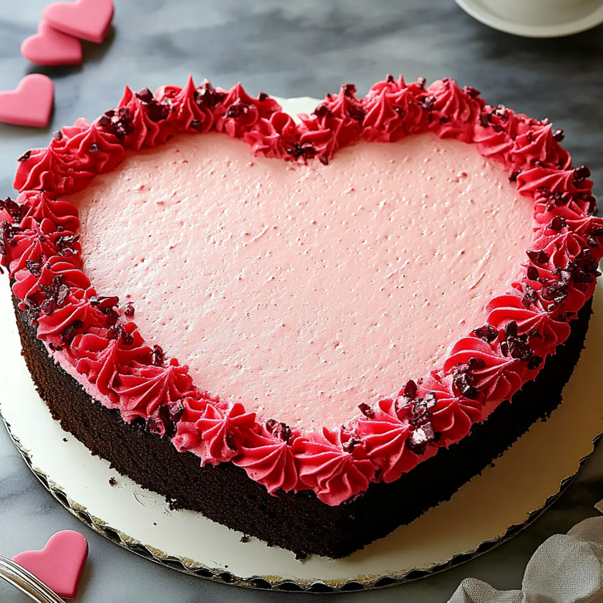 Valentine's Heart-Shaped Cake