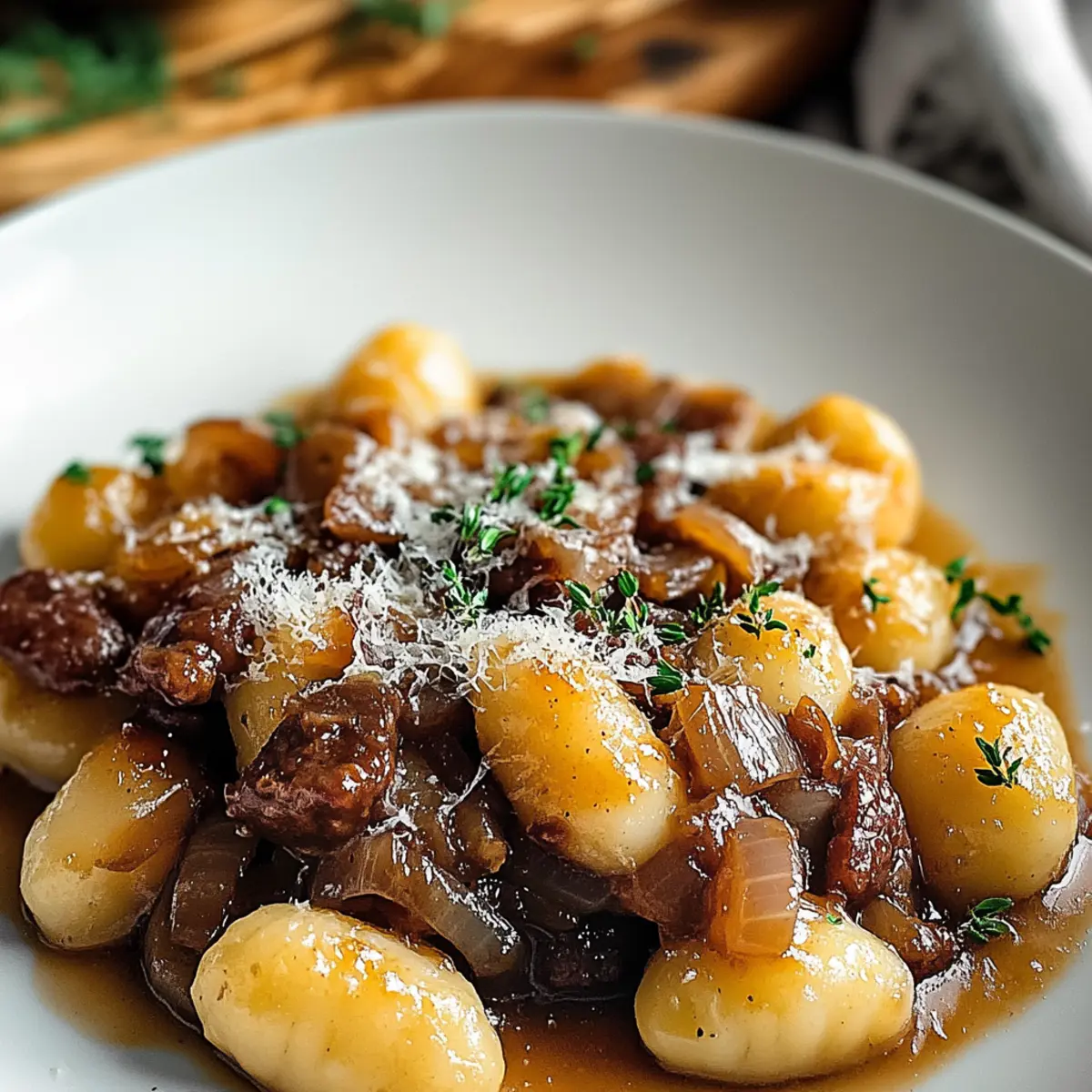 French Onion Beef Gnocchi