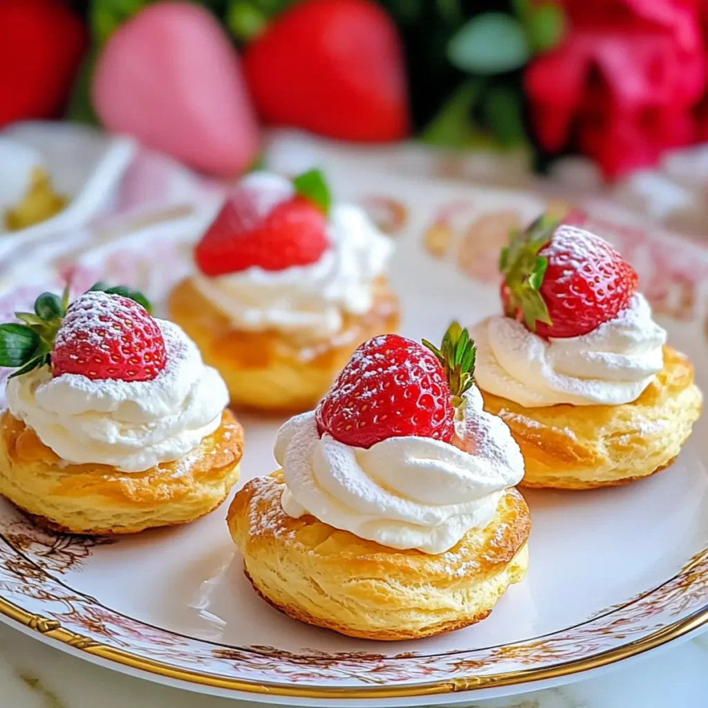 Easy Strawberry Cream Puffs