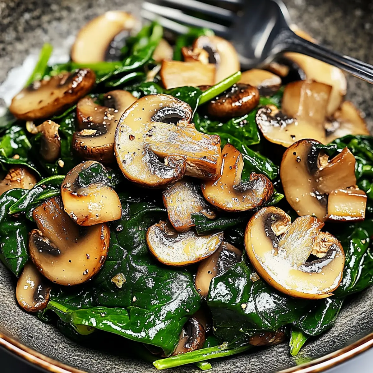 Sautéed Spinach and Mushrooms