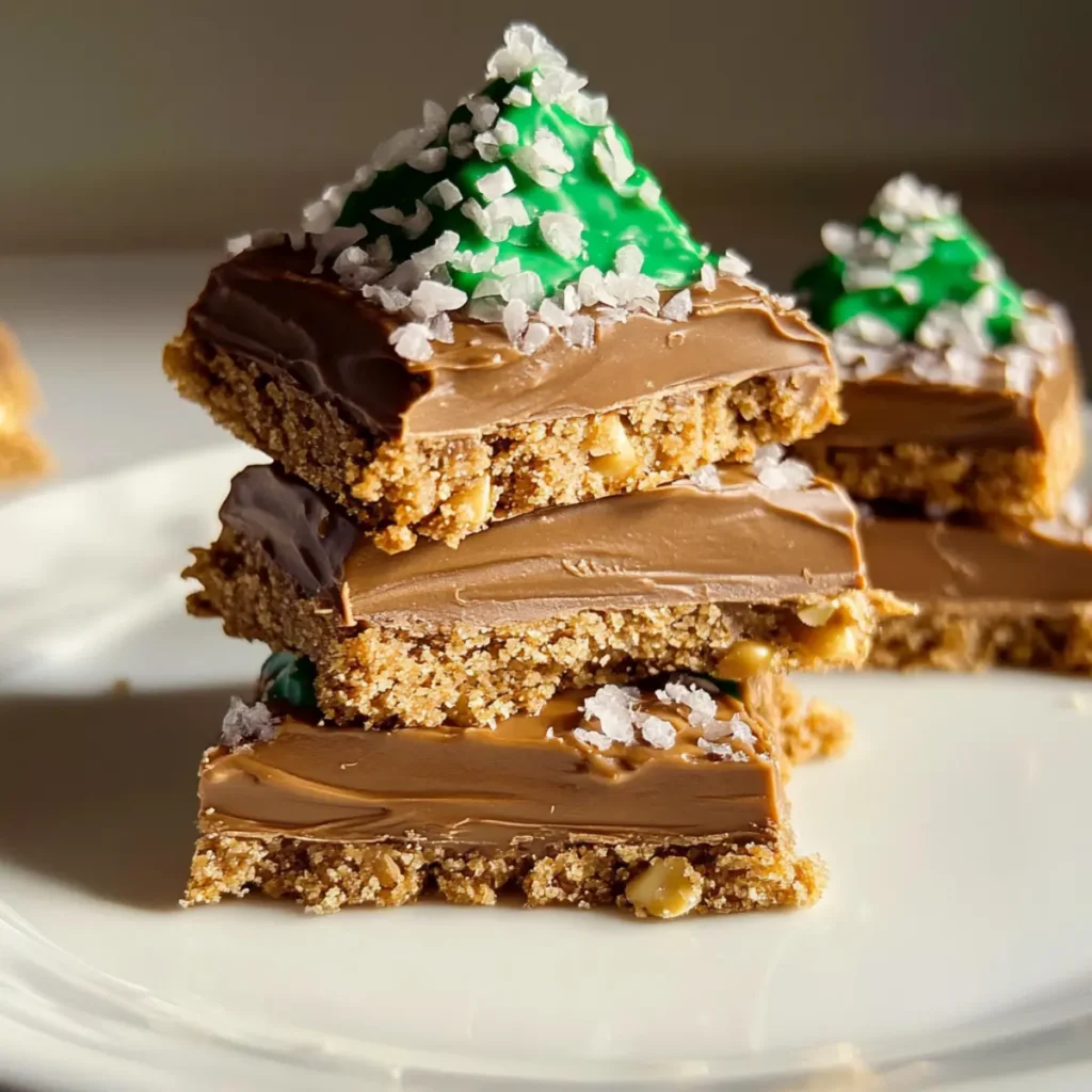 Salted Peanut Butter No Bake Trees