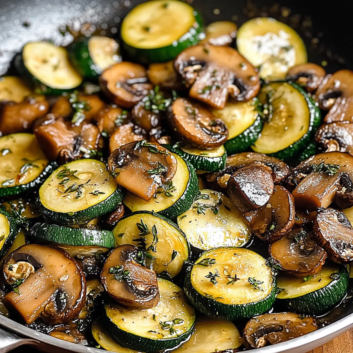 Skillet Zucchini and Mushrooms