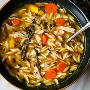 Lemon Chicken Orzo Soup