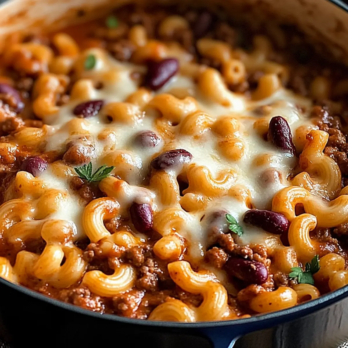 One Pot Chili Mac and Cheese