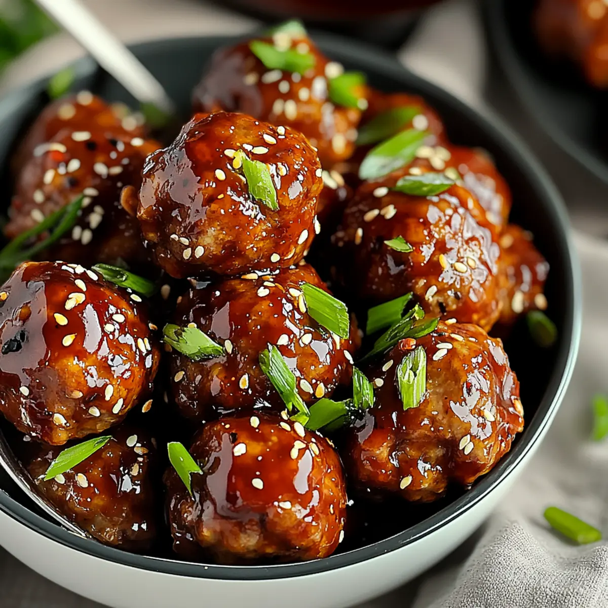 Gochujang Glazed Super Bowl Party Meatballs
