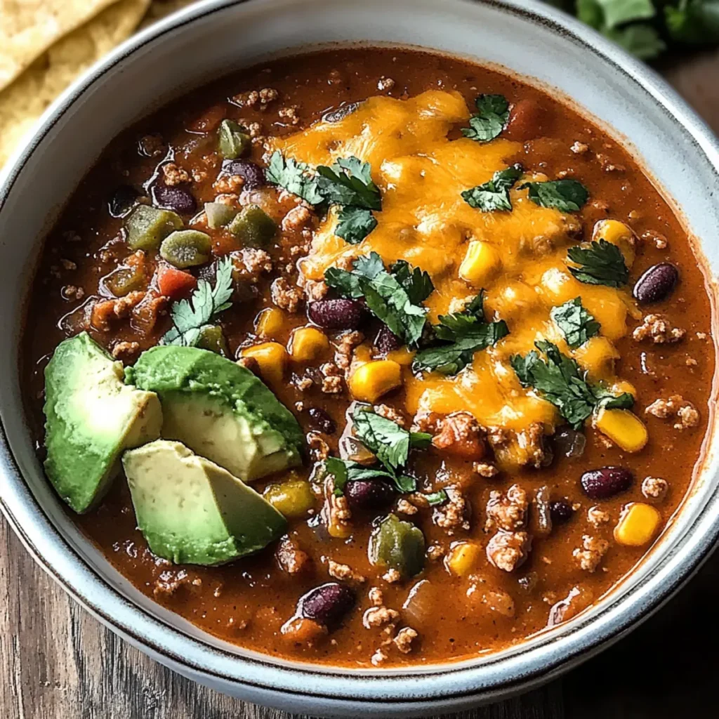 Crockpot Spicy Queso Beef Chili