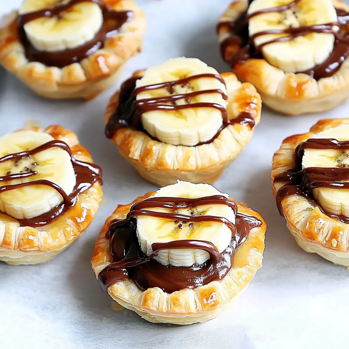 Banana Nutella Puff Pastry Cups