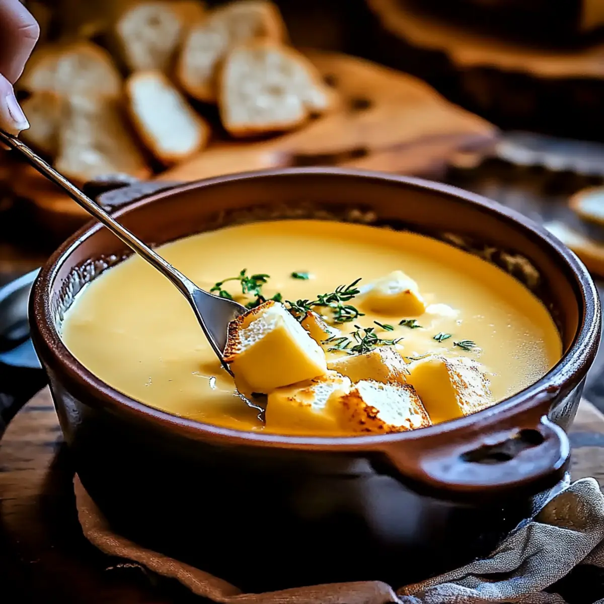 Classic Cheddar Beer Fondue