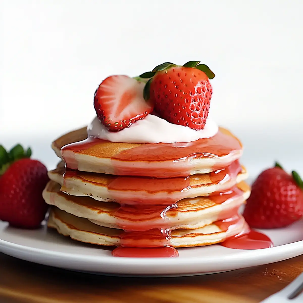 VALENTINE’S DAY Strawberry Pancakes
