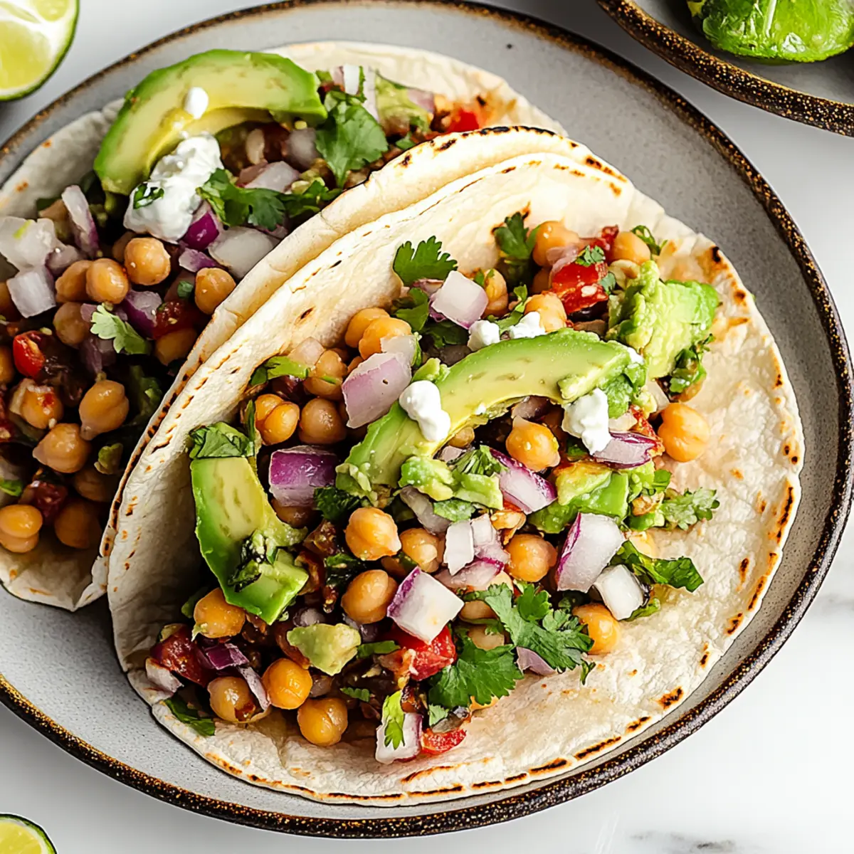 Chickpea Avocado Tacos