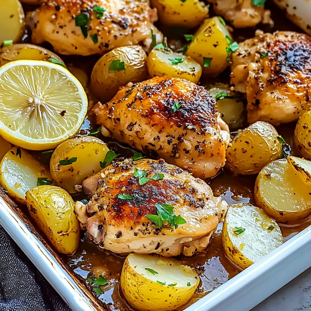 Lemon Garlic Chicken and Potatoes