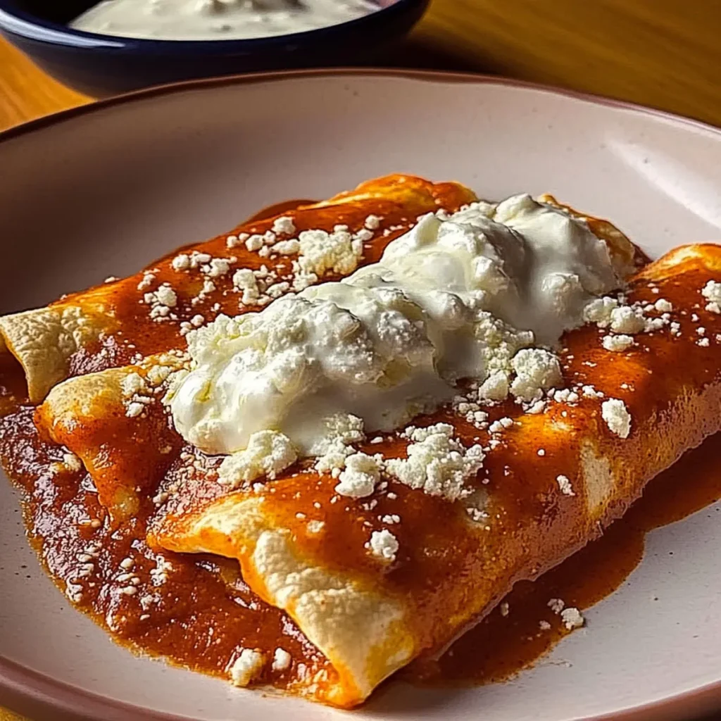 Enchiladas Rojas Estilo Monterrey