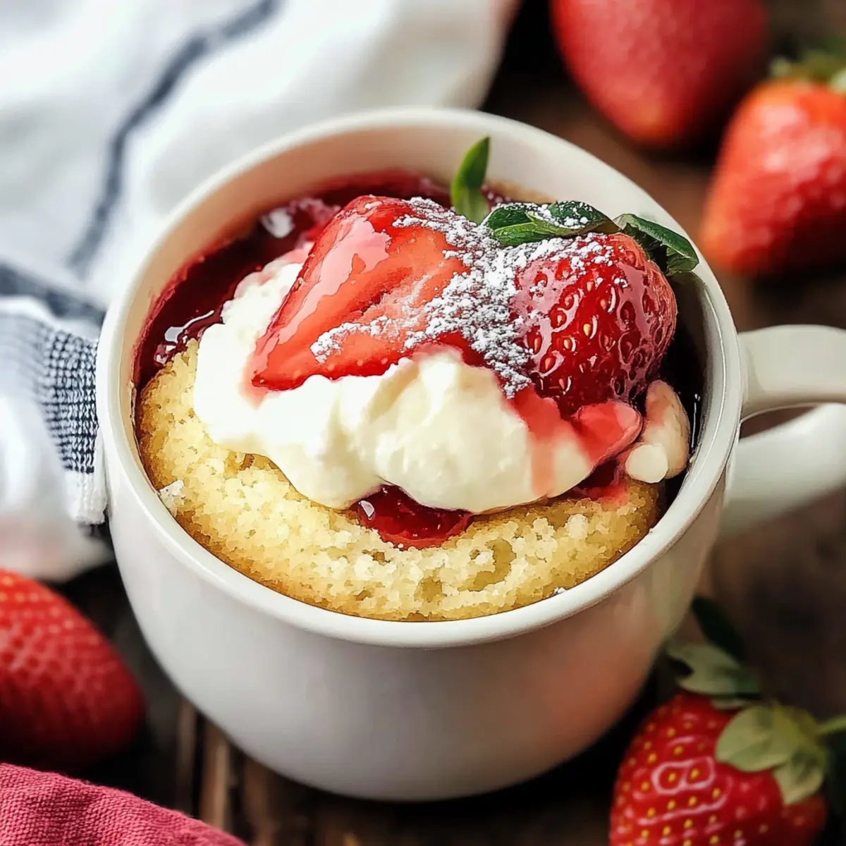 Strawberry Mug Cake