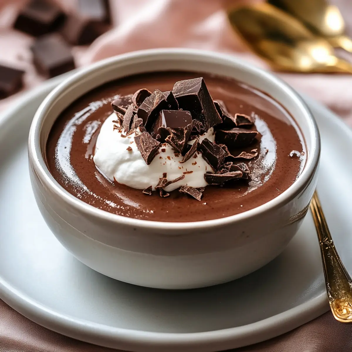 VALENTINE’S DAY Dark Chocolate Pudding (No-Bake Dessert)