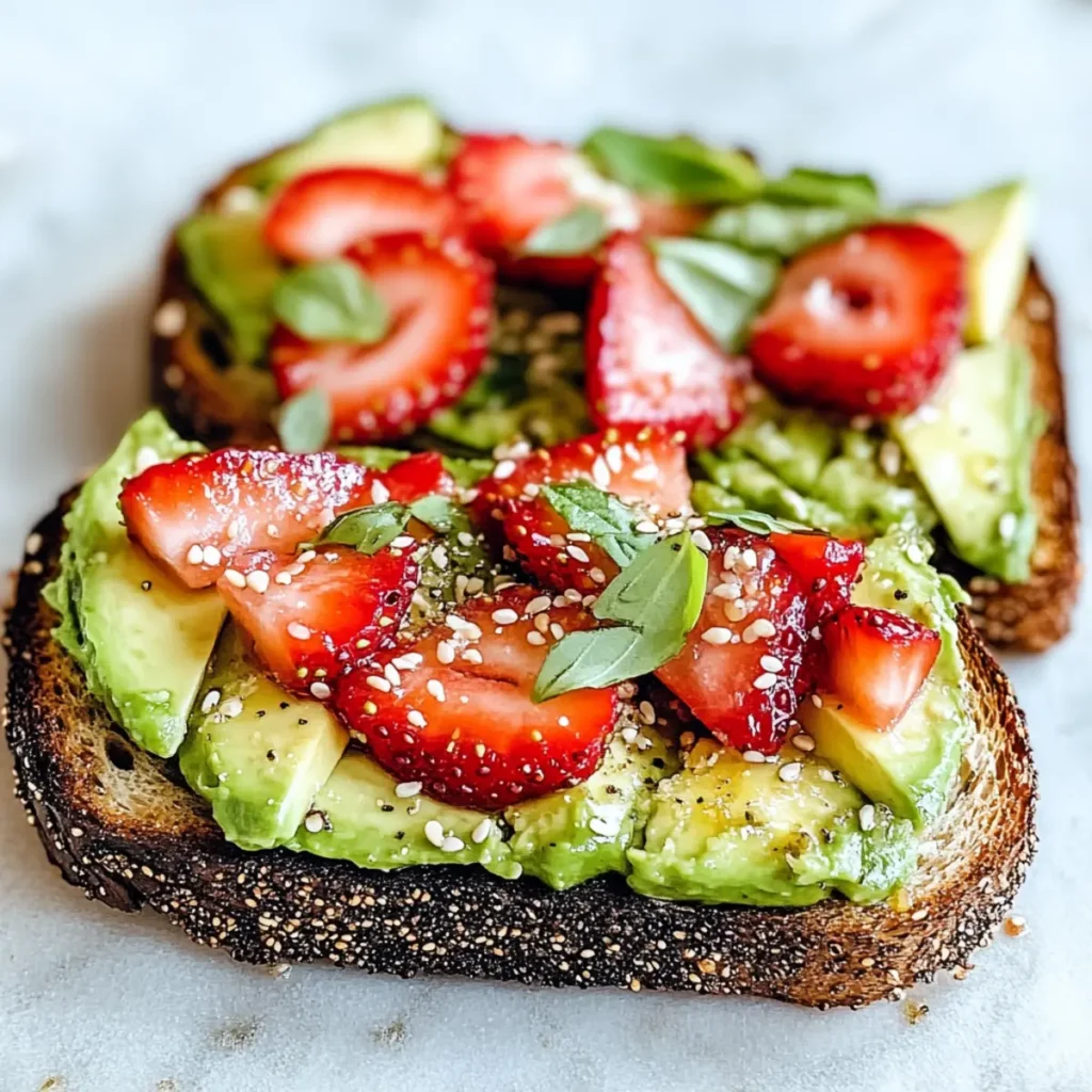 Strawberry Basil Avocado Toast