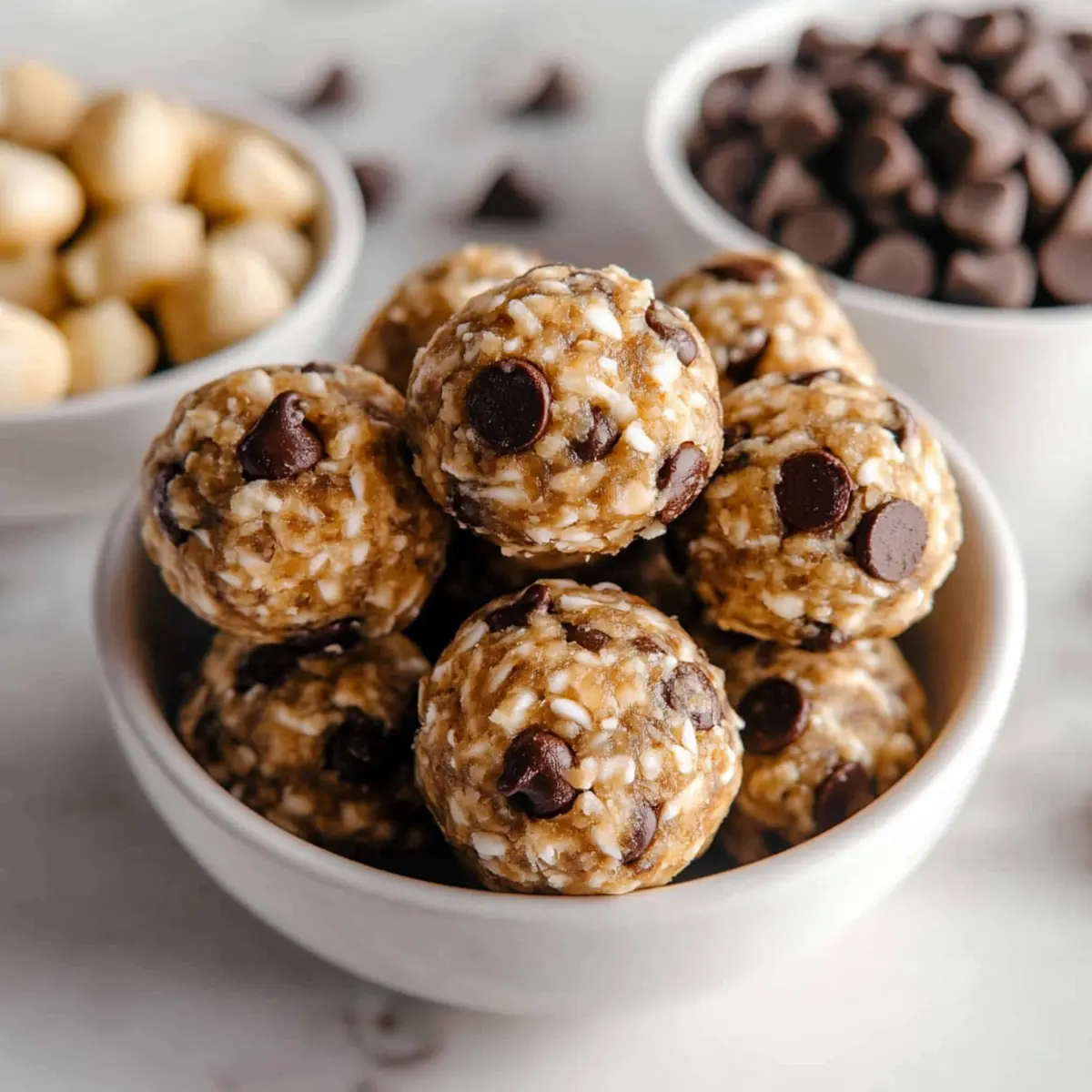 No Bake Chocolate Chip Cookie Balls