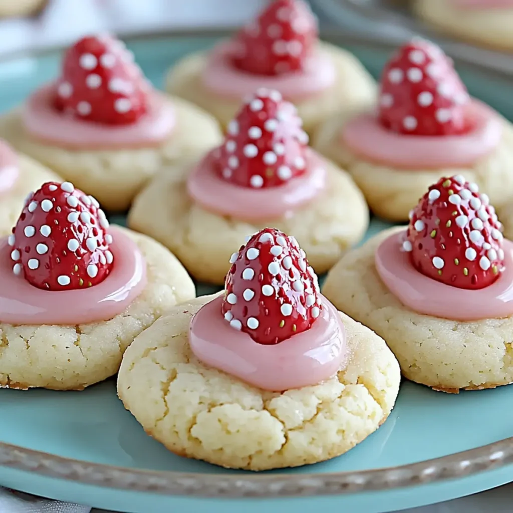 Valentine's Day Strawberry Kiss Cookies