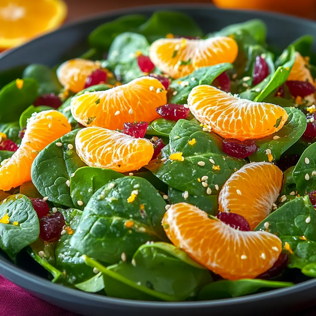 Mandarin Orange Spinach Salad