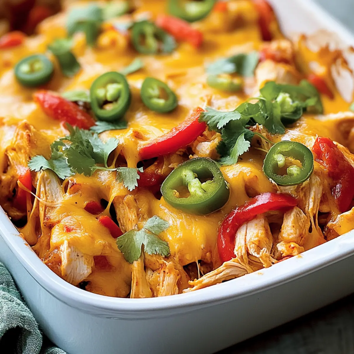 Hearty Chicken Fajita Casserole