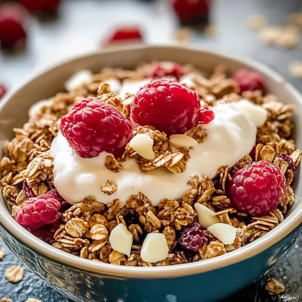 Lemon Raspberry White Chocolate Granola