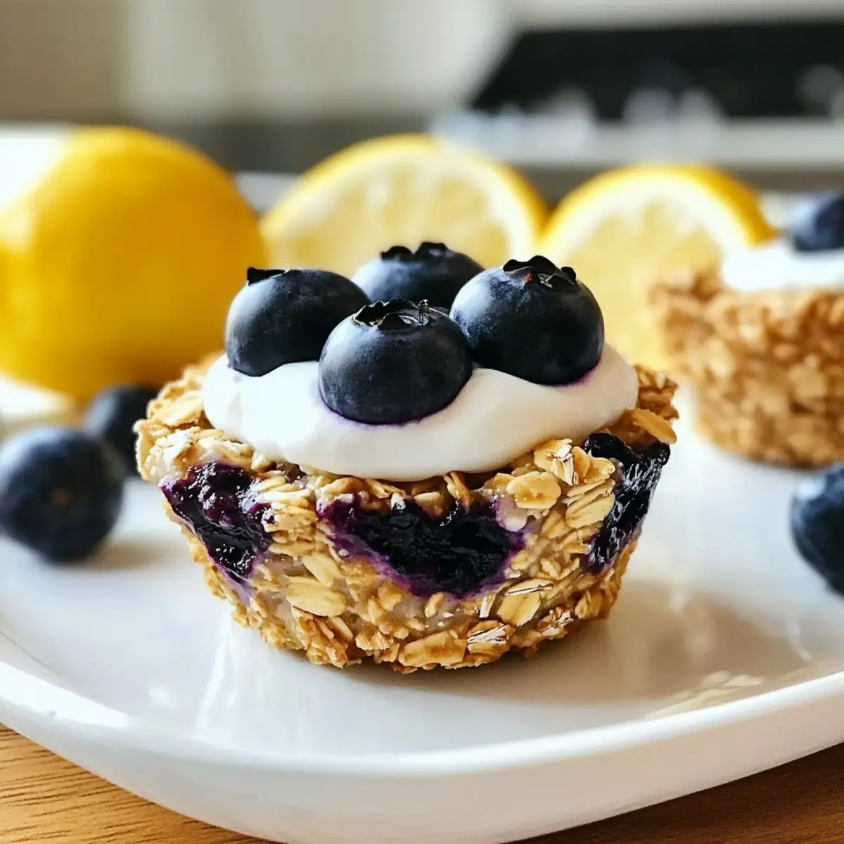Lemon Blueberry Oatmeal Cups (Bake & Freeze)