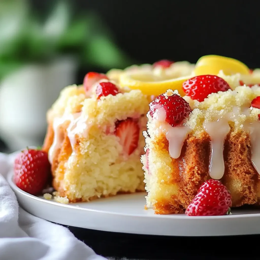 Spring Brunch Strawberry Lemon Coffee Cake