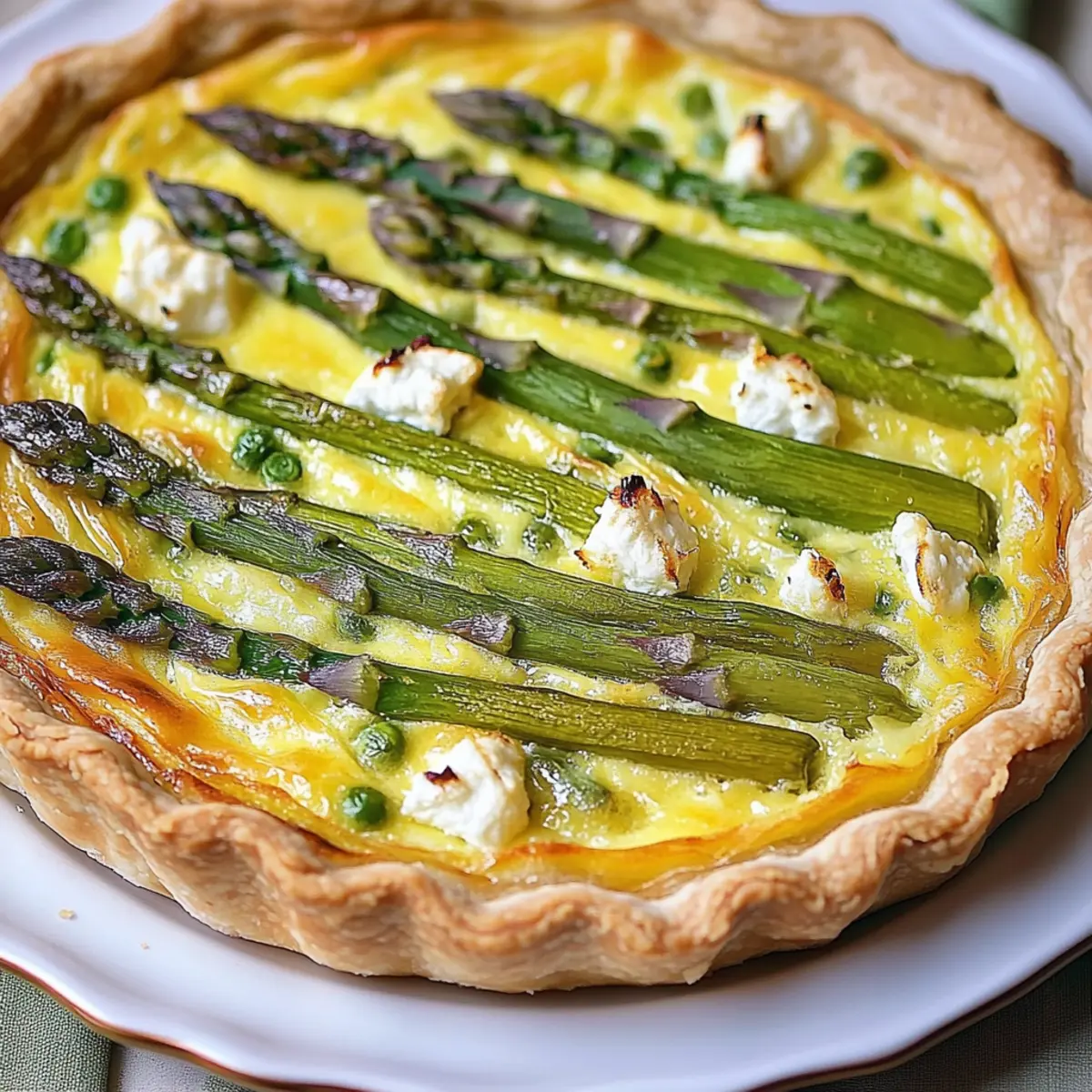 Spring Asparagus & Goat Cheese Quiche