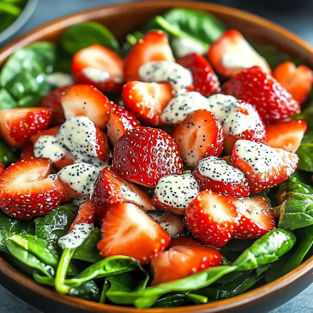 Strawberry Spinach Salad with Poppy Seed Dressing