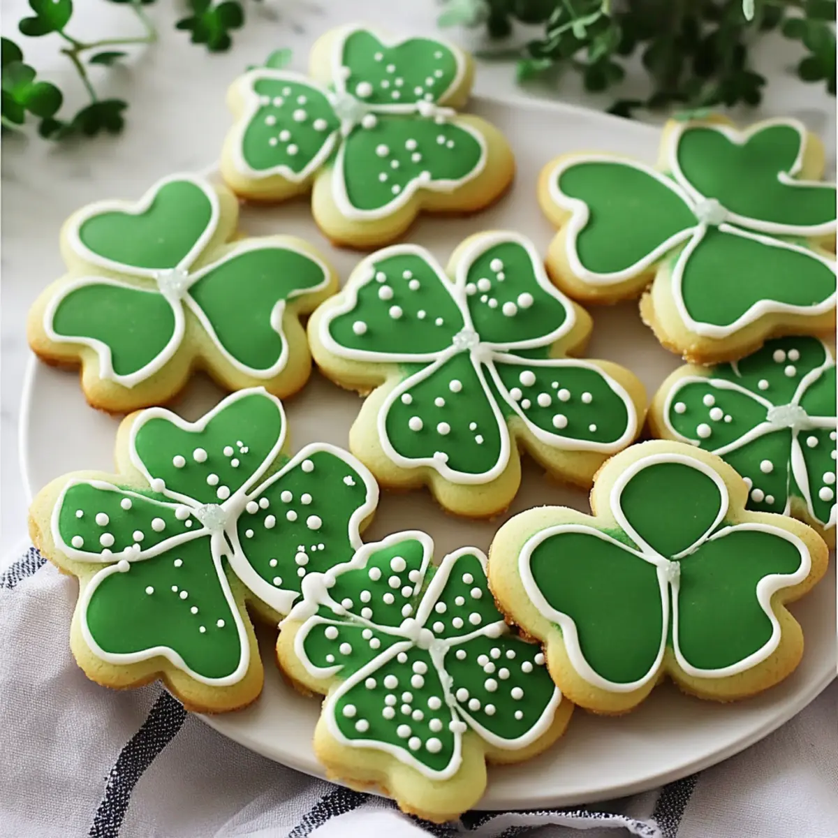 Shamrock Sugar Cookies
