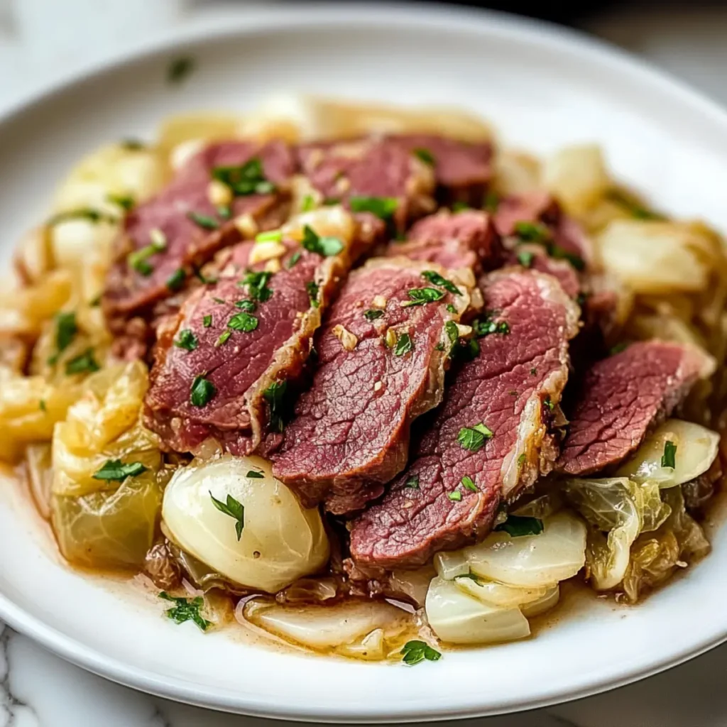 Yogurt Corned Beef and Cabbage