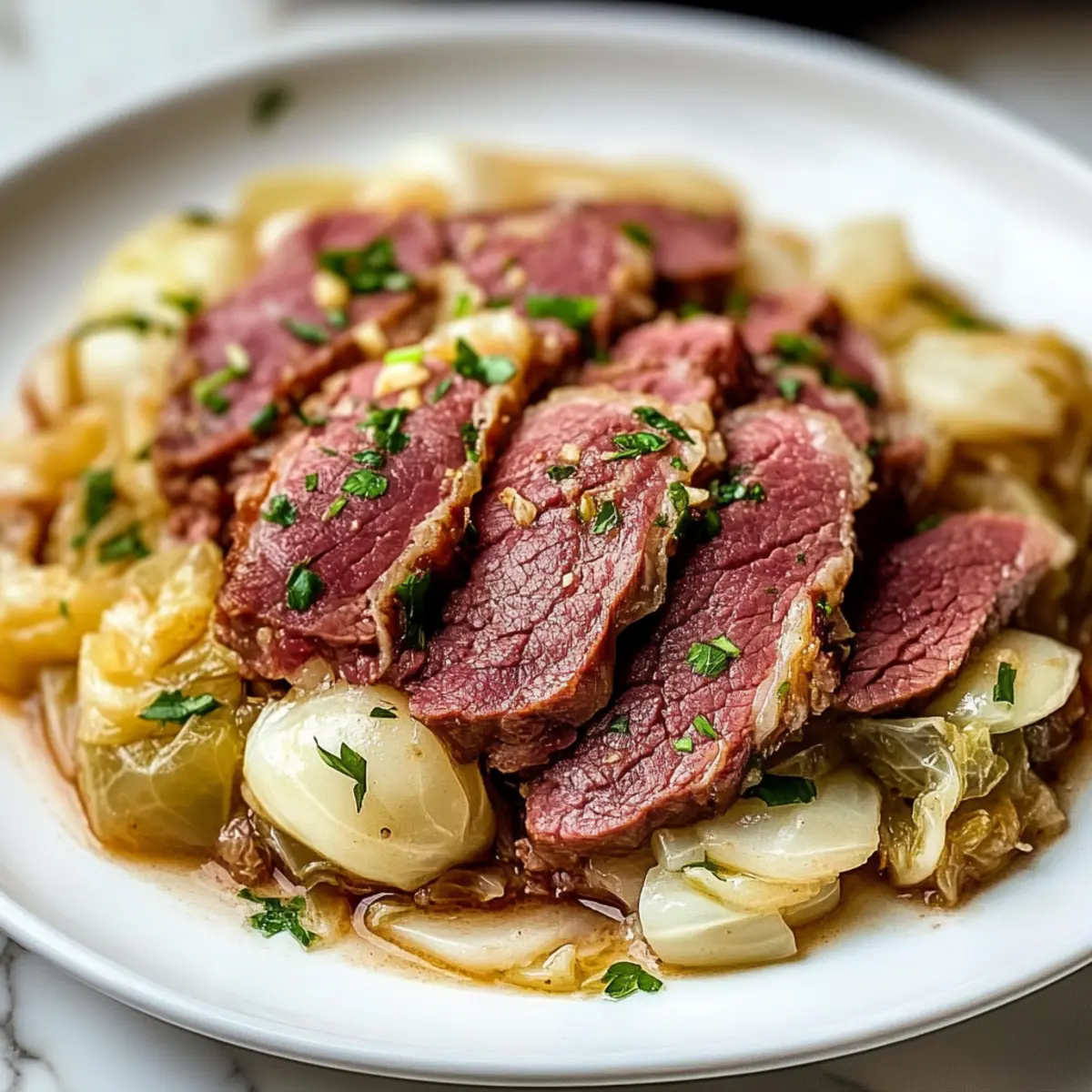 Yogurt Corned Beef and Cabbage