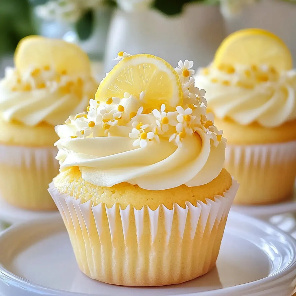 Lemon Elderflower Cupcakes