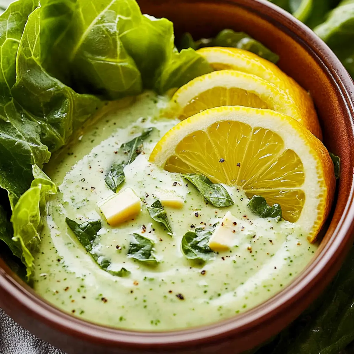 Lemon Butter Green Goddess Salad Dressing